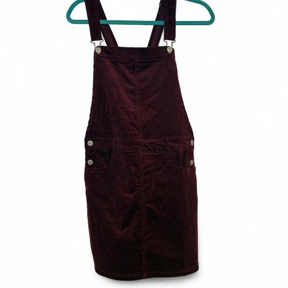 May Berries Pants - May Berries burgundy corduroy overall dress